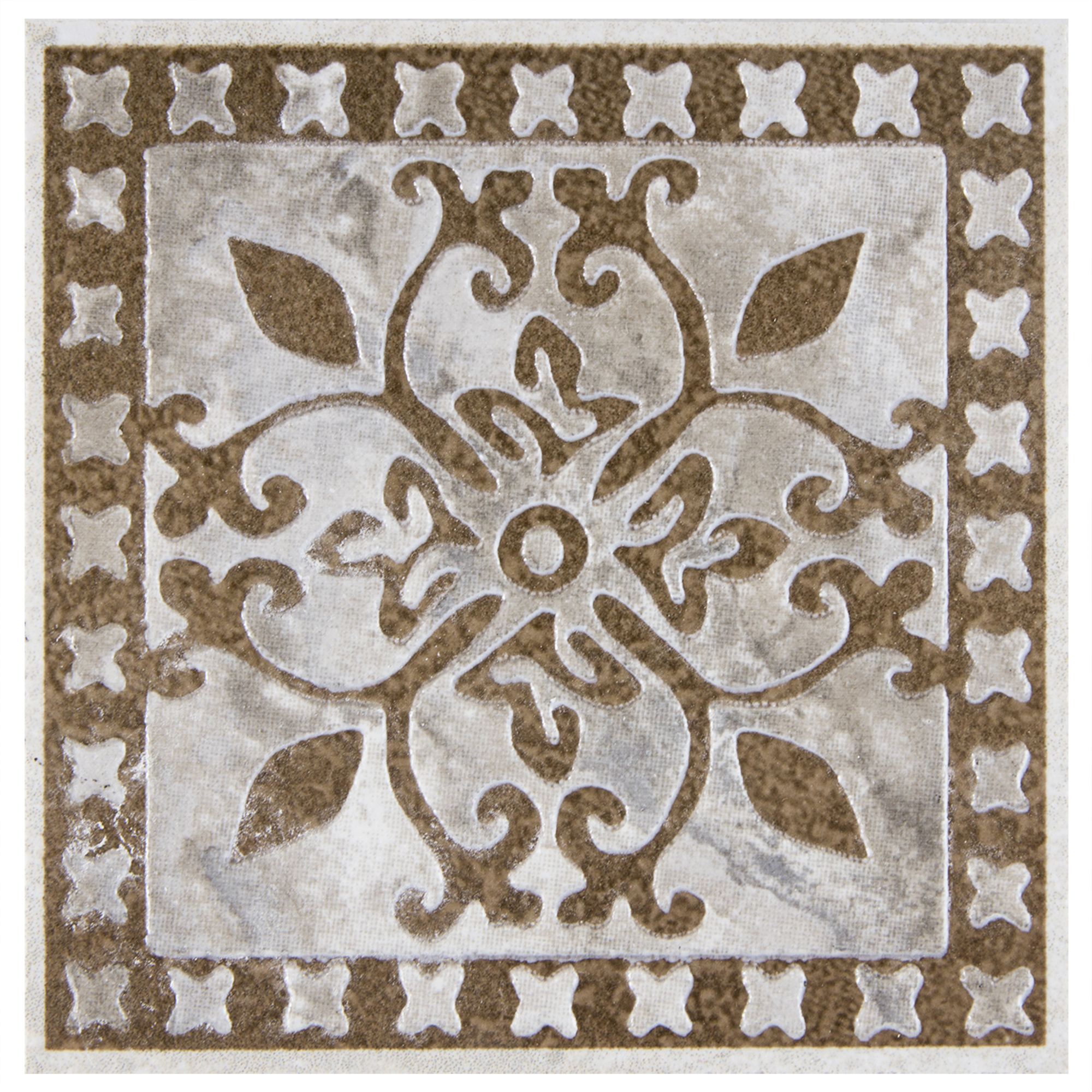 Декоративная вставка Kerama Marazzi Престон 7.7×7.7 см серый керамогранит 18361453 STLM-0010528 - Вид №3