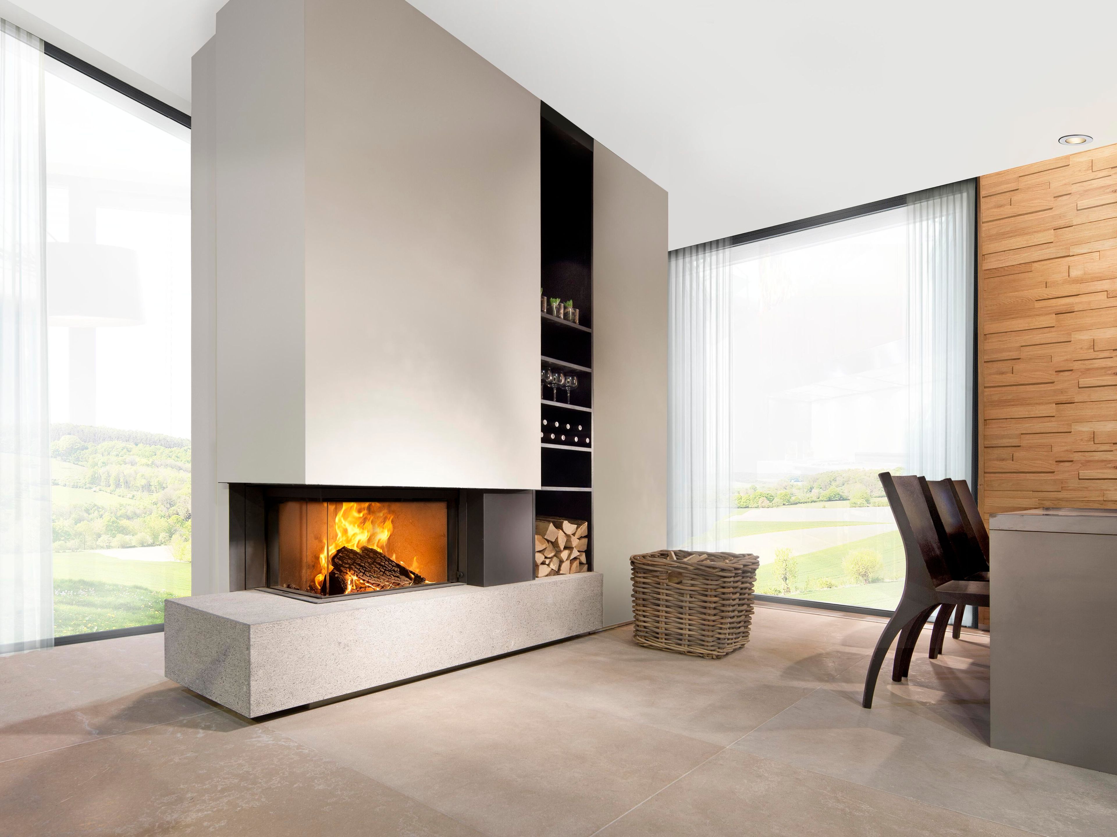 Дровяной угловой камин KALFIRE W65/38C ARCH-00033739