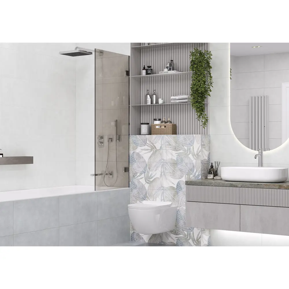 Настенная плитка Alma Ceramica Serenity 07 30x60 см 1.98 м² матовая цвет серый STLM-2186034