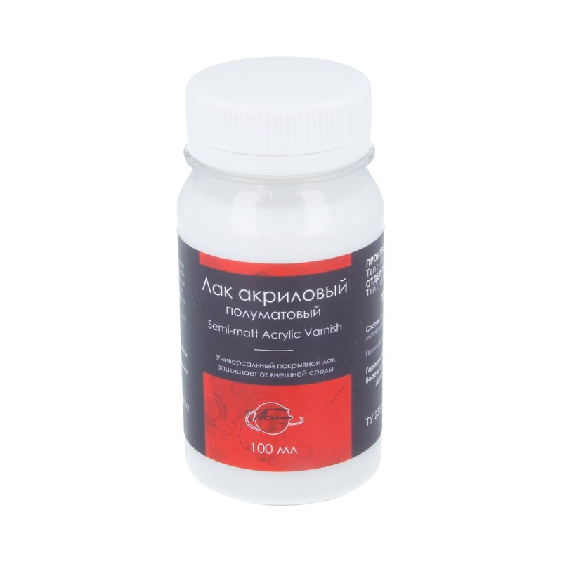 1201312 лак акриловый 100 мл полуматовый ТАИР 