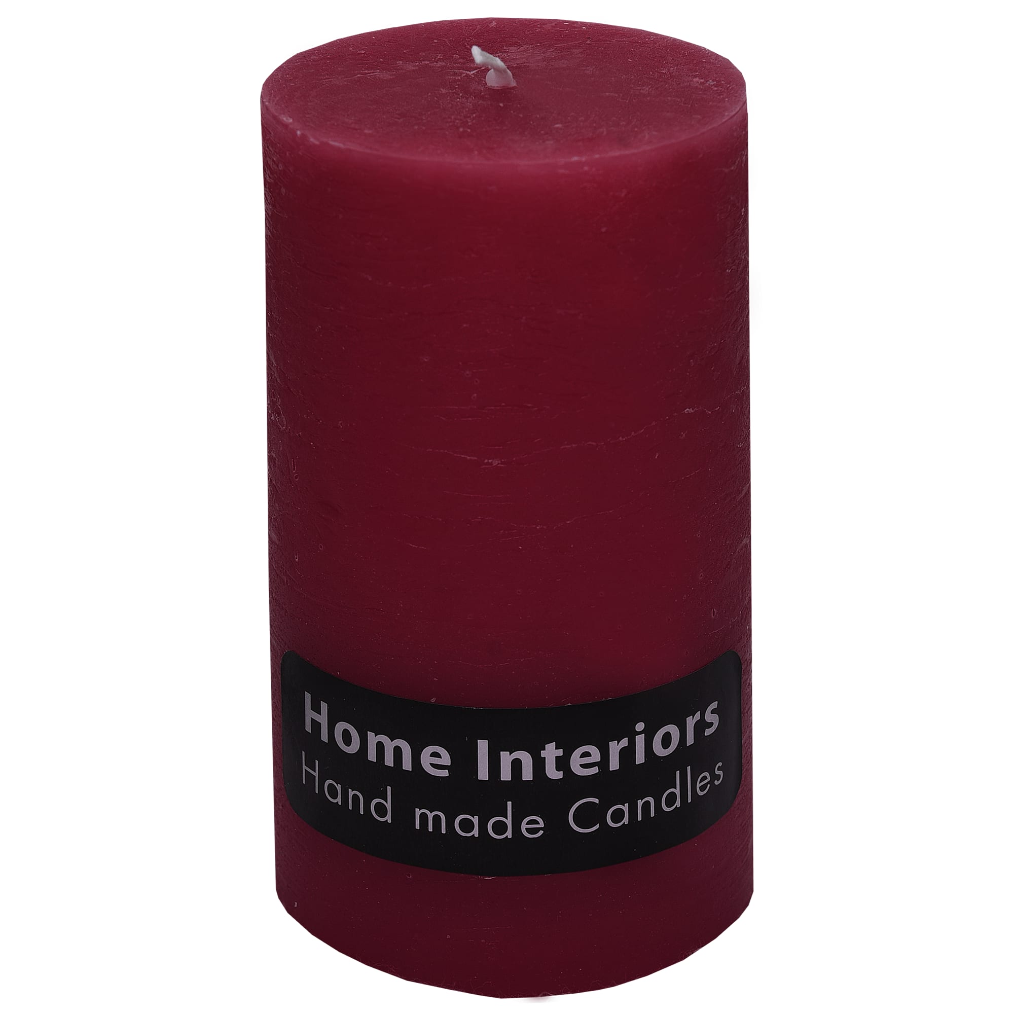 82606761 Свеча-столбик «Рустик» 7х13 см цвет бордо Santreyd 