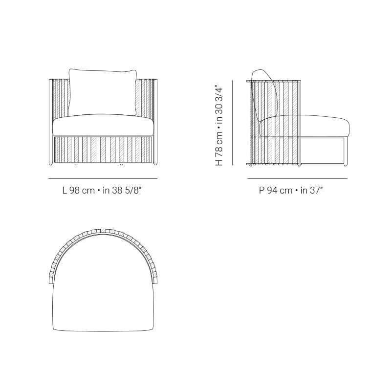 Садовое кресло Braid Metropolitan ARCH-00066221 - Вид №3