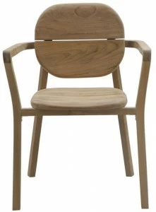 Il Giardino di Legno Садовый стул из массива дерева с подлокотниками Pebbles