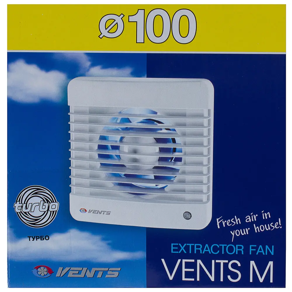 Вентилятор осевой вытяжной Вентс D100 мм 37 дБ 128 м³/ч цвет белый STLM-2198453 - Вид №3
