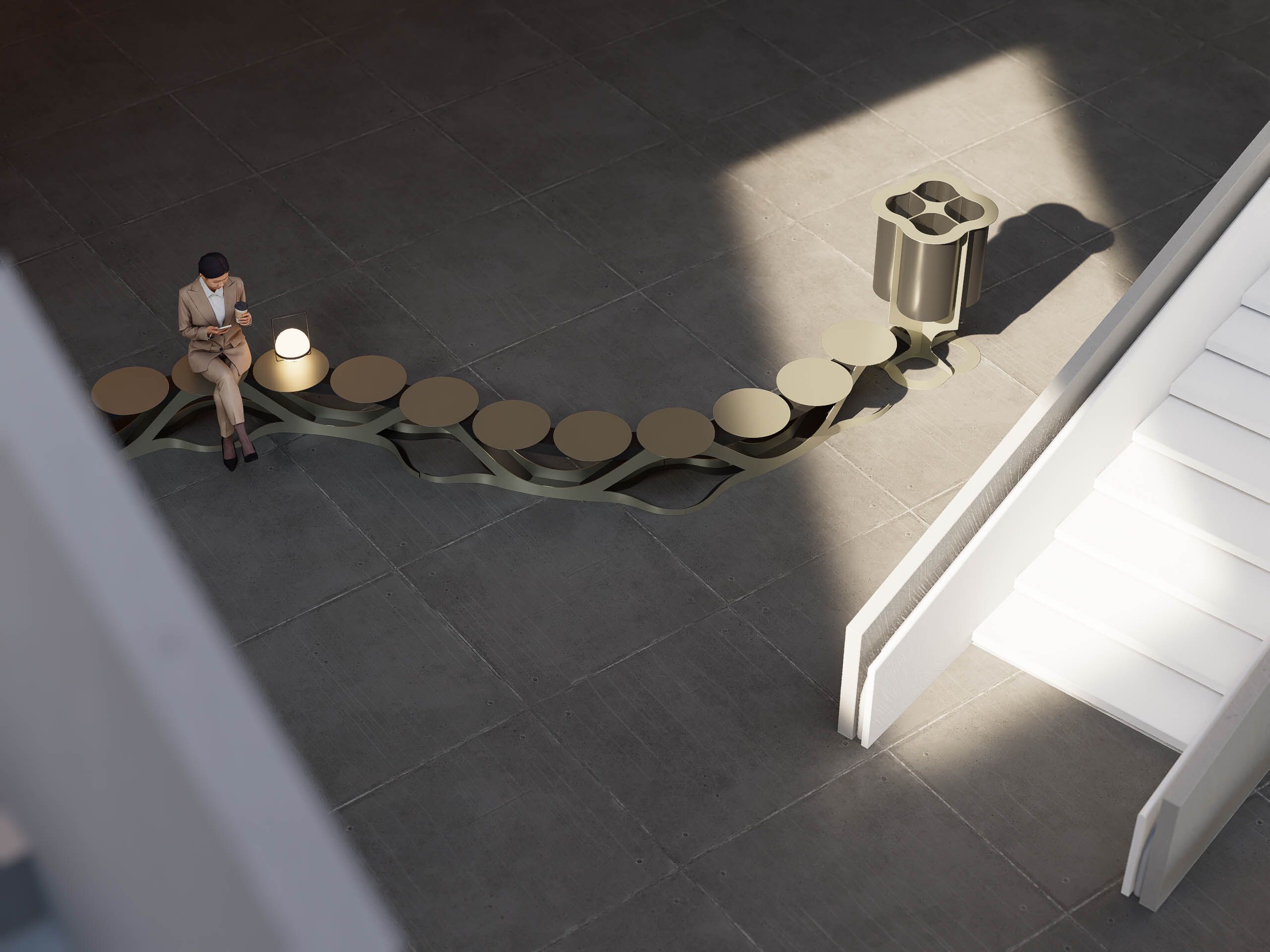 Стальная стойка для мусора с порошковым покрытием CITYSì плющ ARCH-00127483 - Вид №7