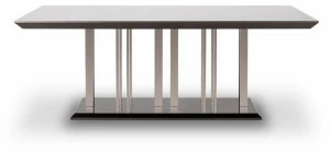 Stylish Club Лакированный обеденный стол из нержавеющей стали и дерева Empire Scf.e11