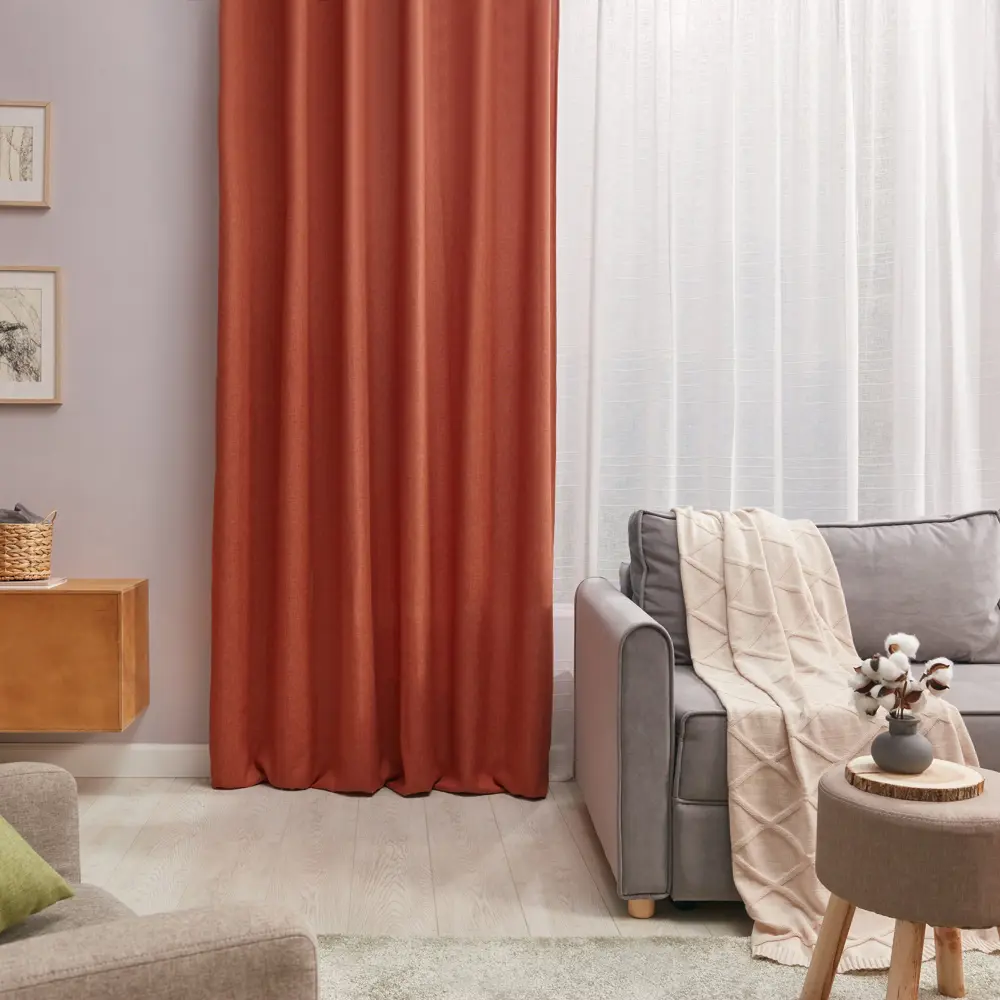 Штора на ленте со скрытыми петлями Inspire Looks 200x260 см цвет оранжевый Soda 1 82735251 STLM-2199543 