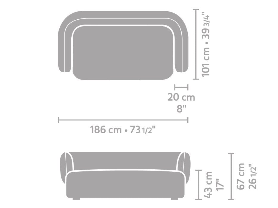 2-местный тканевый диван Linteloo Arp ARCH-00127159 - Вид №1