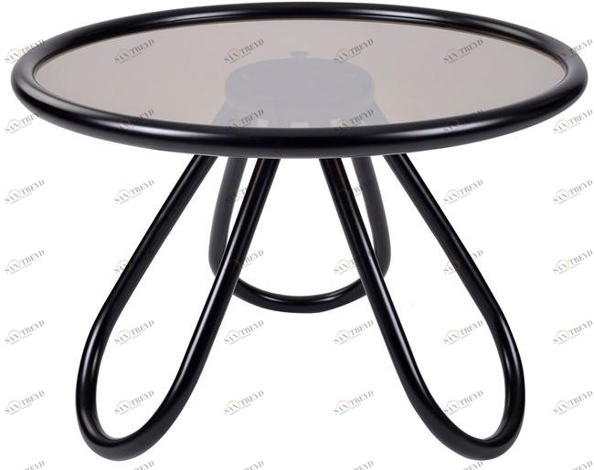 Wiener GTV Design Круглый журнальный столик из дерева и стекла Arch sun-id-1483215