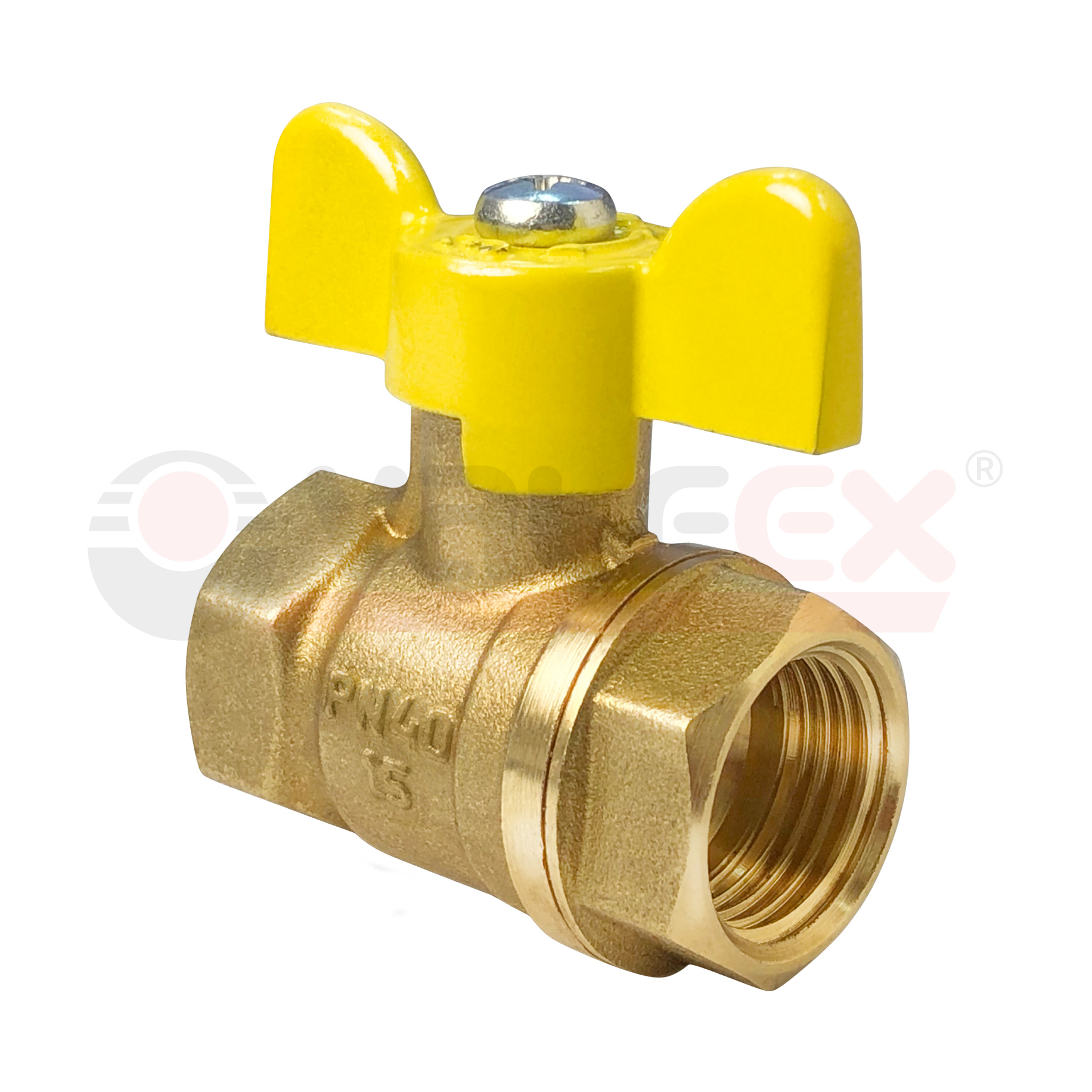 VF.277.LB3.100 Valfex Кран шаровой для газа, ручка-бабочка (внутр.-внутр.)  1" 