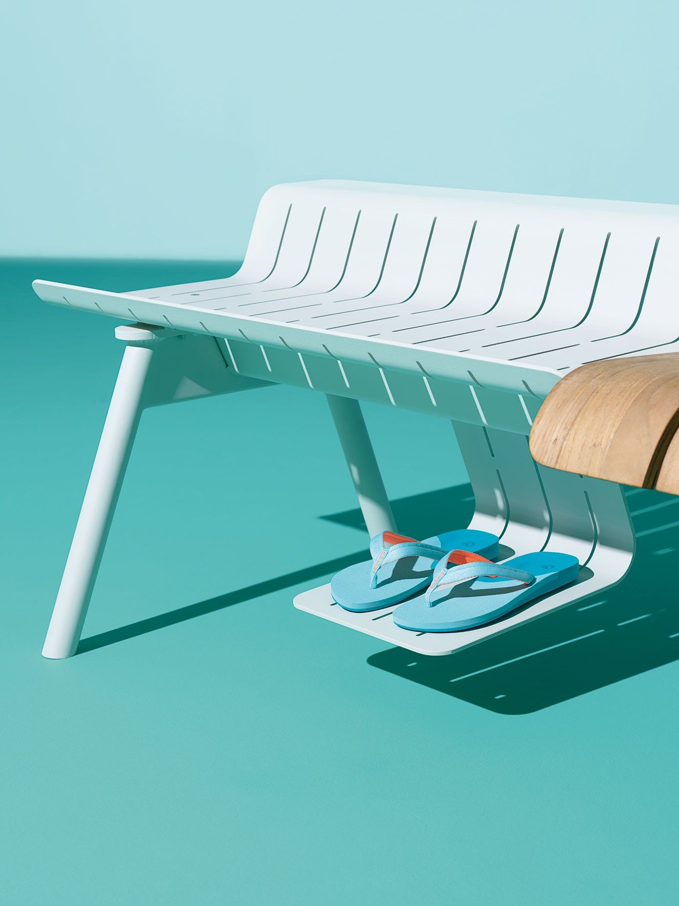 Алюминиевая и деревянная скамья со спинкой Ethimo Ace ARCH-00122616 - Вид №50