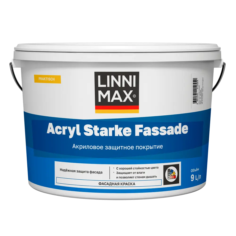 Краска фасадная Linnimax Acryl SF матовая цвет прозрачный база C 9 л 89464258 STLM-2109169 