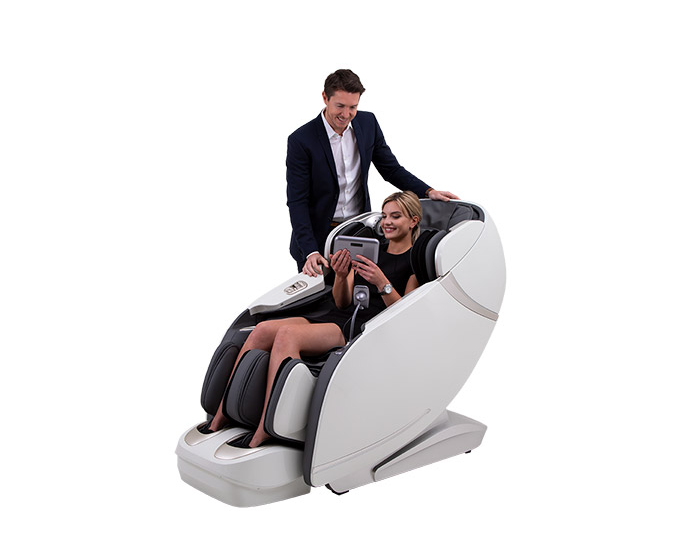Массажное кресло SKYLINER 2 WHITE (серо-белый) CASADA sun-id-2008033 - Вид №3