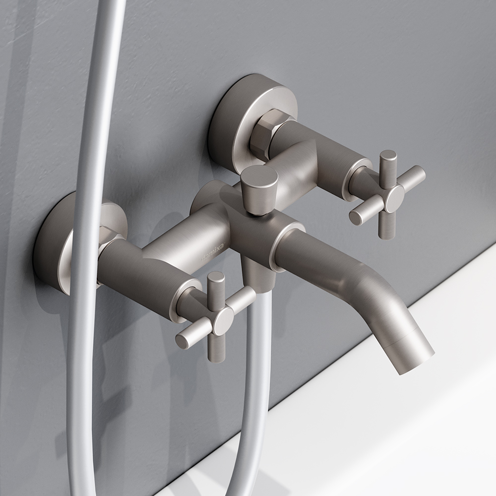 281000000 Nickel смеситель для ванны/душа Damixa Neo Classic  - Вид №5