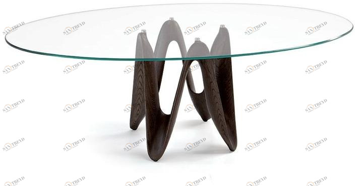 Sovet italia Овальный стеклянный стол Lambda sun-id-1503249