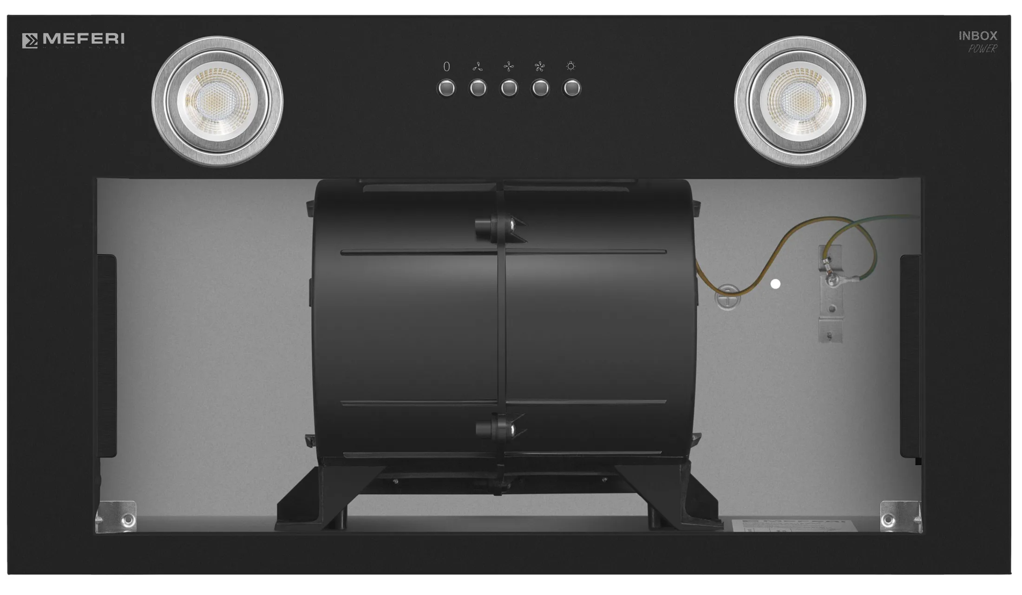9168690 Вытяжка полновстраиваемая Meferi INBOX52BK POWER черный STDN-0113555 - Вид №6