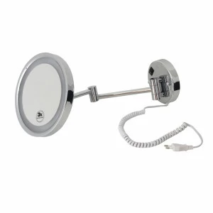 2-х рычажное 3-кратное увеличительное зеркало со светодиодной подсветкой  Hotels NOKEN 100114689  CHROME