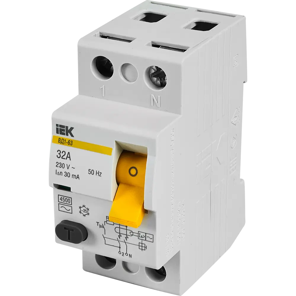 УЗО ВД1-63 IEK 2 полюса 32 А STLM-2159224 - Вид №1