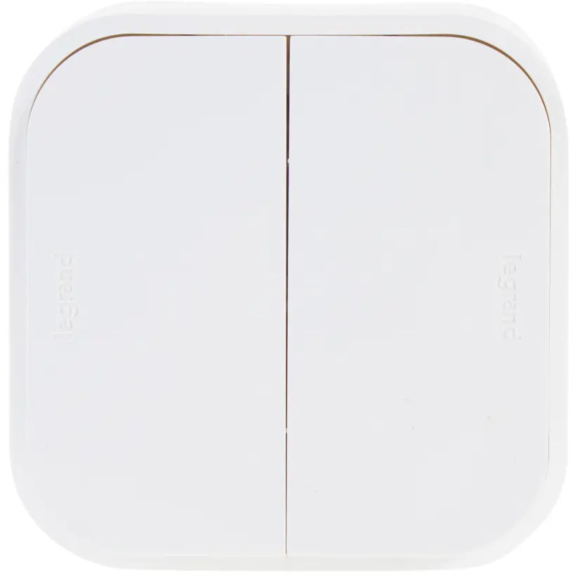 Выключатель двухклавишный Legrand Quteo для открытого монтажа 16149299