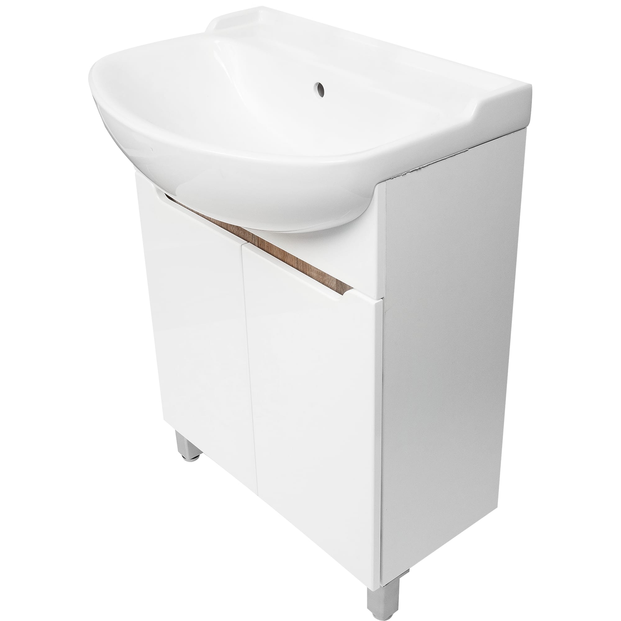 82200411 Тумба под раковину напольная «-50» 48 см цвет белый Руан Santreyd  - Вид №1