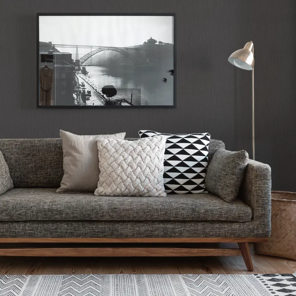 Santreyd Обои флизелиновые Лайн графит — стиль и долговечность 89398595 STLM-1480712 - Вид №2