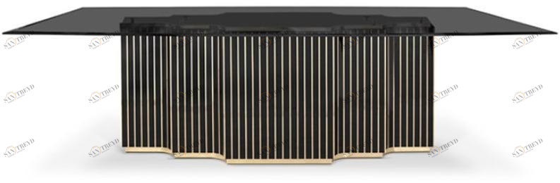 LUXXU Прямоугольный обеденный стол из стекла sun-id-1482369