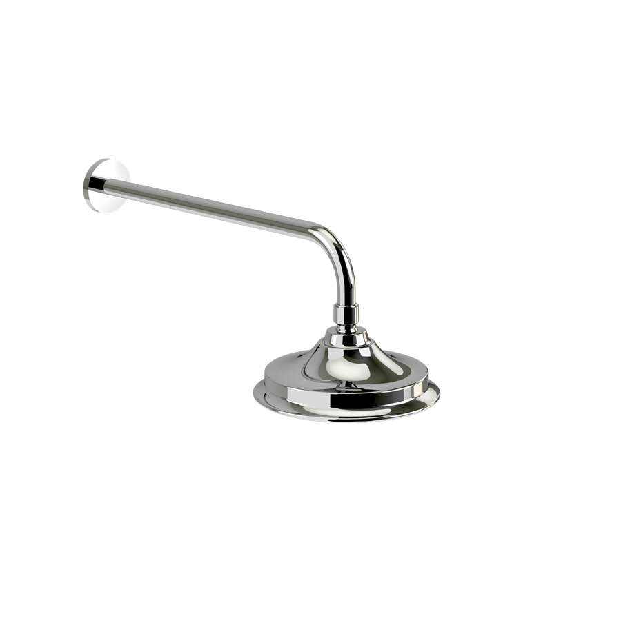 Burlington Riviera Riviera фиксированная душевая лейка AirBurst с кронштейном 12-дюймовая душевая головка и кронштейн AirBurst, хромированные V60-V11 