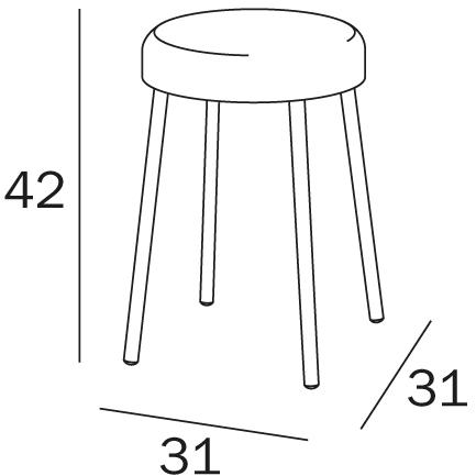 INDA® Табурет для ванной комнаты  A03750  - Вид №1