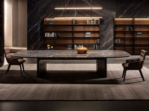 Мраморный бочковый стол