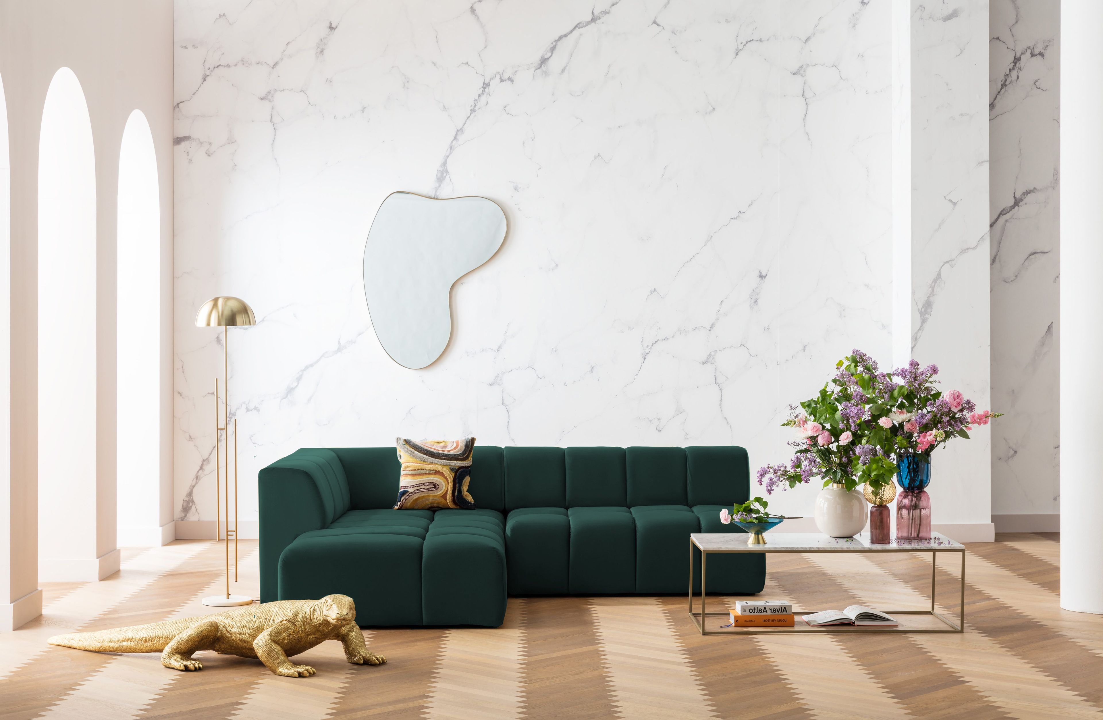 Модульный диван из полиэстера с полуостровом KARE Design BELAMI ARCH-00147106 - Вид №8