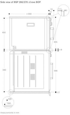 Gaggenau Комбинированная стеклянная печь Serie 200 Bsp261101  - Вид №1