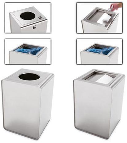 Caimi Brevetti Пепельница для общественных мест из нержавеющей стали Prisma sun-id-1360845 - Вид №2