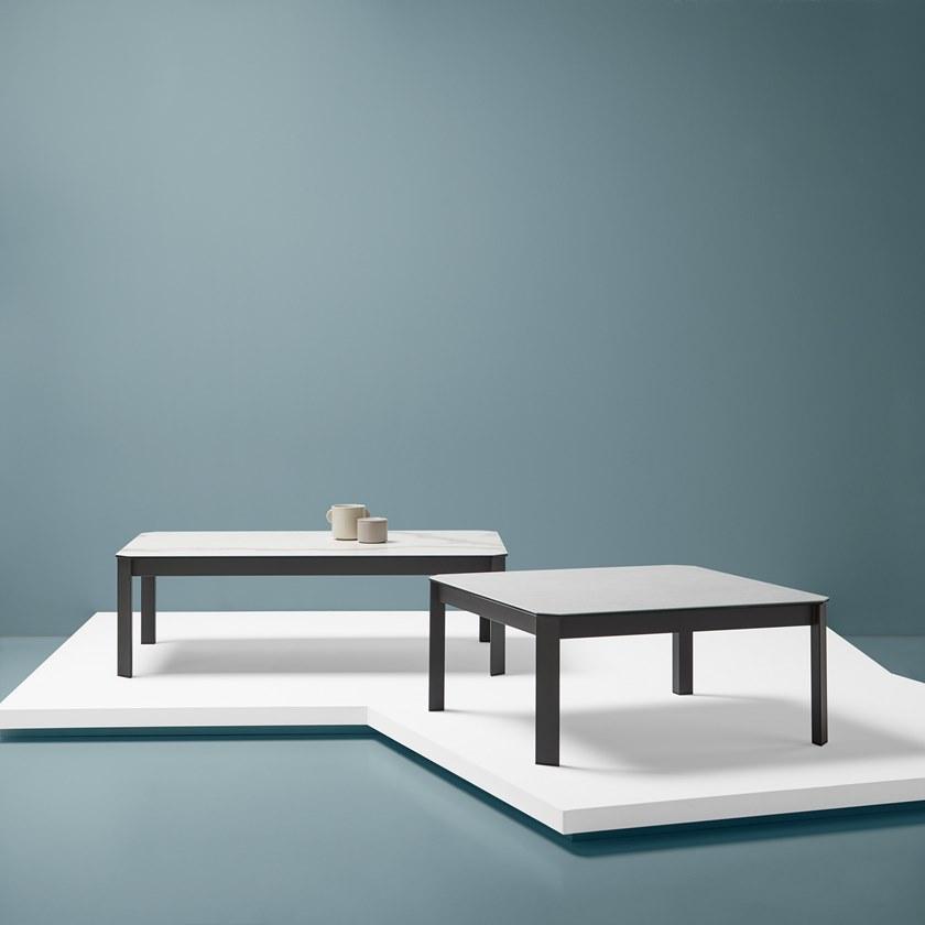 MOBLIBERICA Квадратный журнальный столик с керамической столешницей Salt sun-id-1492108 - Вид №1