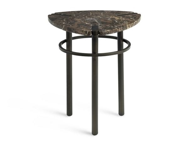 Мраморный треугольный журнальный столик ROCHE BOBOIS PASEO ARCH-00130123