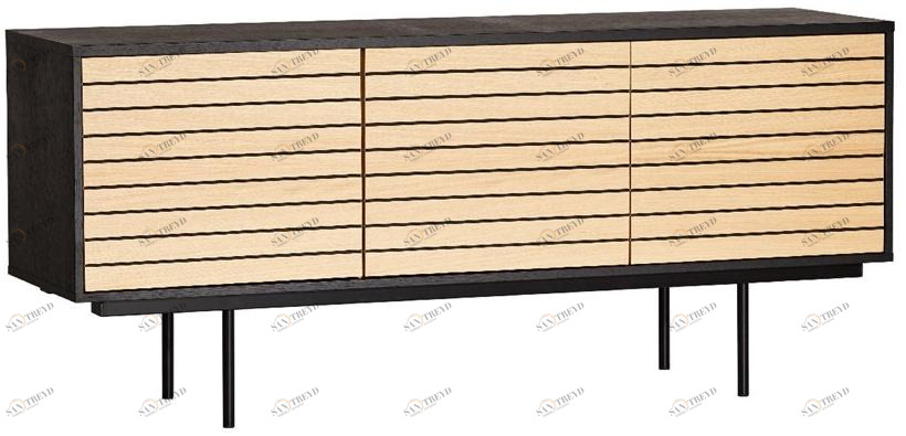 Woodman Комод с распашными дверцами Stripe sun-id-1381270