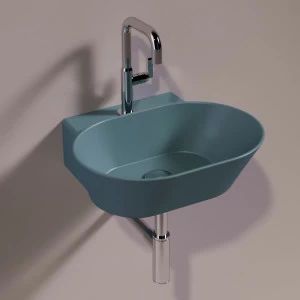 WA06NAVYMATT Подвесная раковина настенная овальная Simas