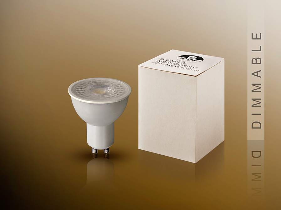 109123 Лампочка LED GU10 3000K 7W DIMABLE Schuller  - Вид №1