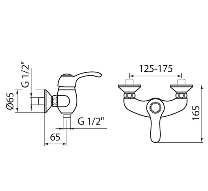 AU870102060 Смеситель для душа Armony , медь Webert Aurora - Вид №1