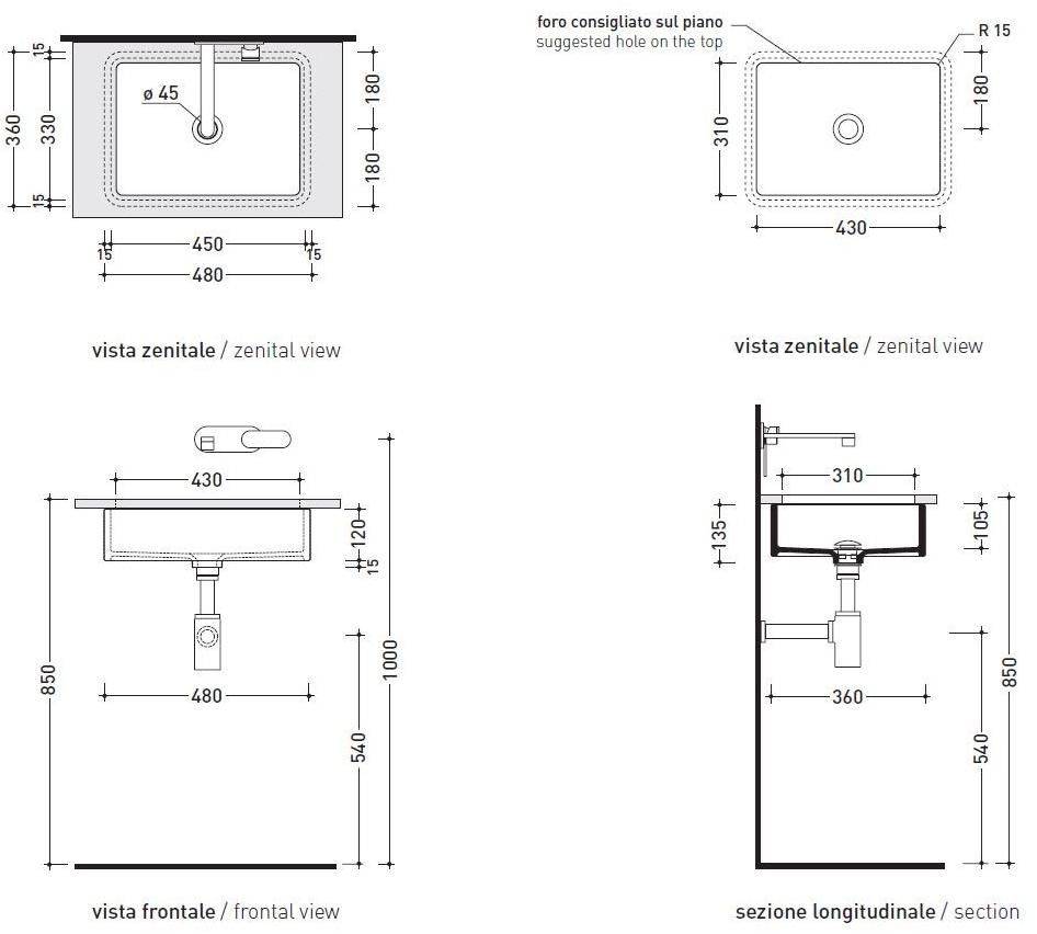 Ceramica Flaminia Monowash miniwash fly  Mw48sp  - Вид №1