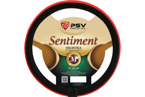 17867977 Оплётка на руль SENTIMENT Fiber черно-красный, М 132640 PSV