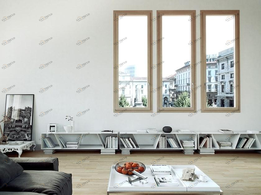 Agostinigroup Окно из алюминия и дерева с тройным остеклением 500.55 fibex inside sun-id-1376179