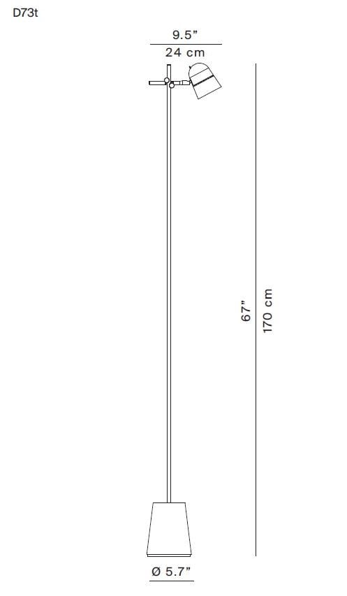 Алюминиевый регулируемый светодиодный торшер LUCEPLAN Counterbalance ARCH-00051512 - Вид №1