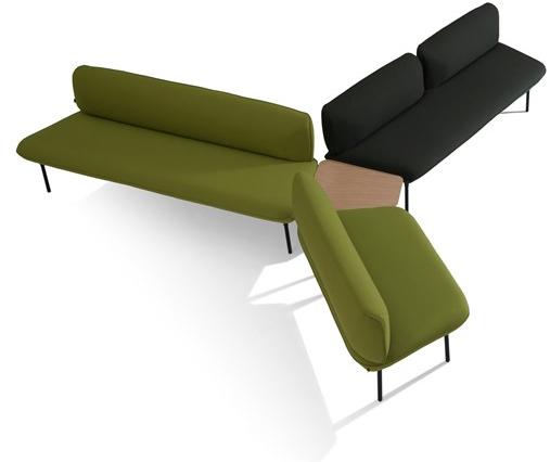 Capdell Скамья из ткани со спинкой Insula sun-id-1419371 - Вид №2