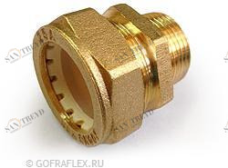 Муфта труба-наружная резьба (папа) 25мм* 1 дюйм Flexible hose Россия BC25