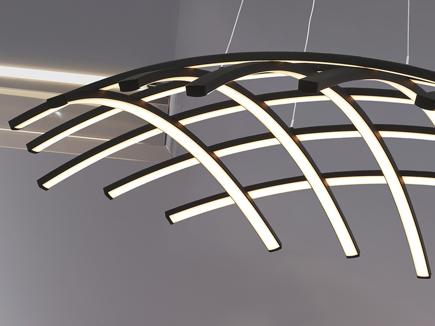 108967 Подвесной светильник 104Ø BLUETOOTH черный Schuller Trama - Вид №3