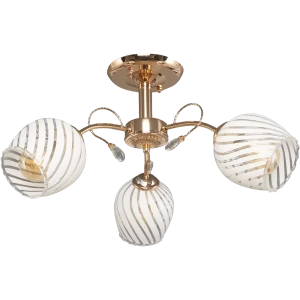 Люстра потолочная «Арабеска» КС30068/3С, 3 лампы, 9 м², цвет белый/золотой