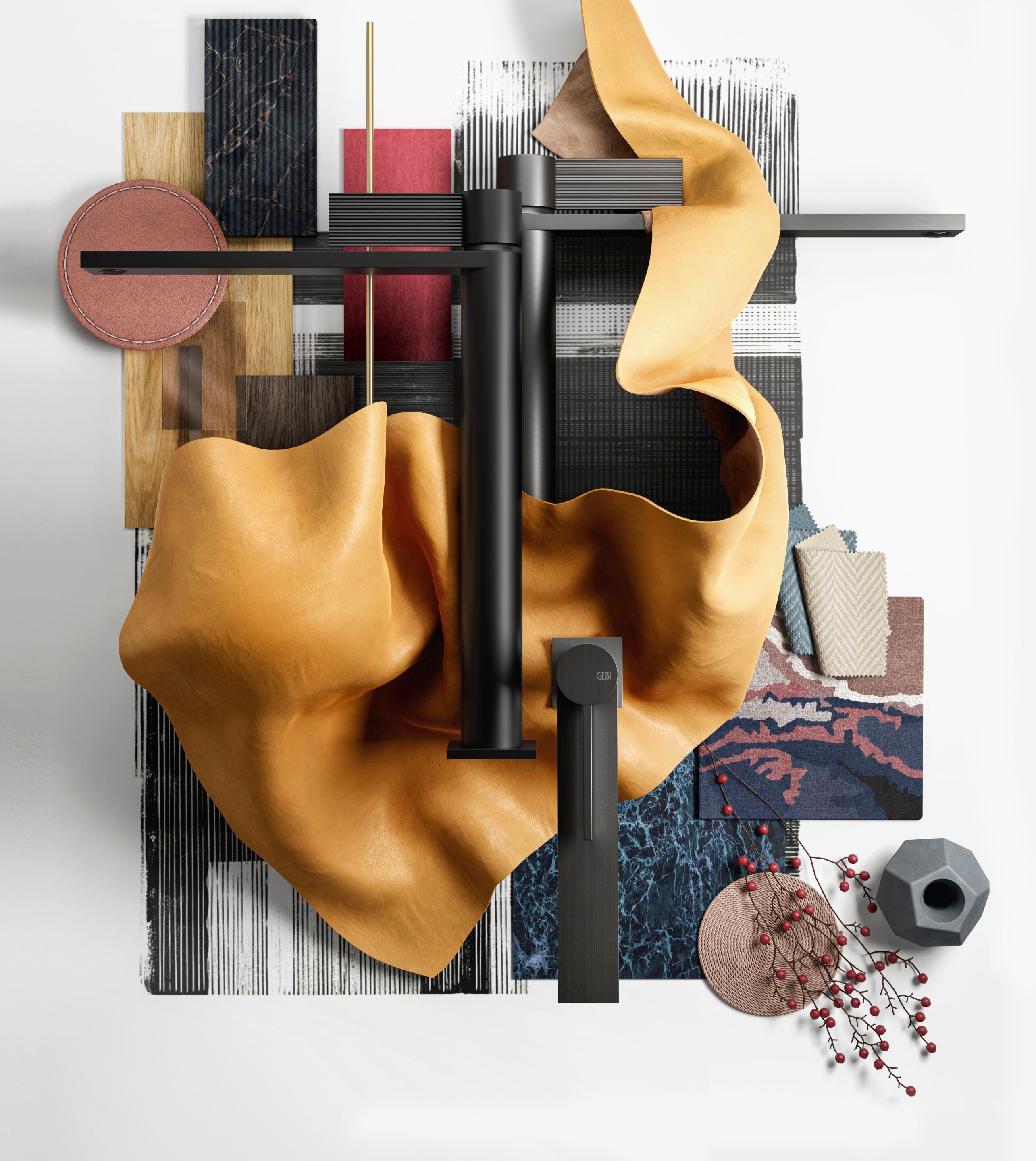 Смеситель для раковины из хромированной латуни Gessi обратный ARCH-00018389