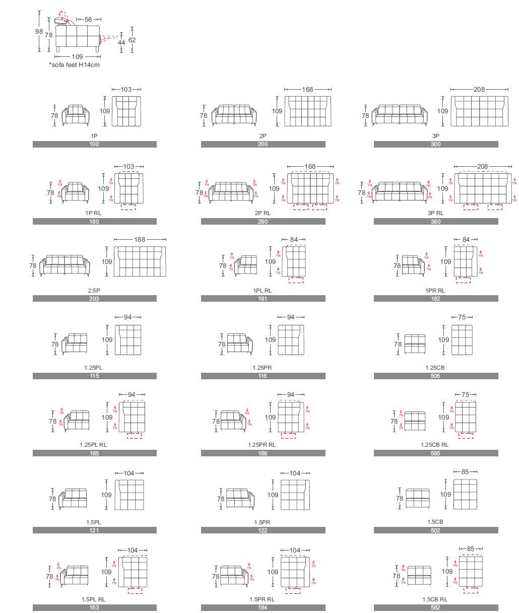 Кожаный линейный диван с электроприводом CAMPO DE' FIORI CL368 ARCH-00136072 - Вид №7