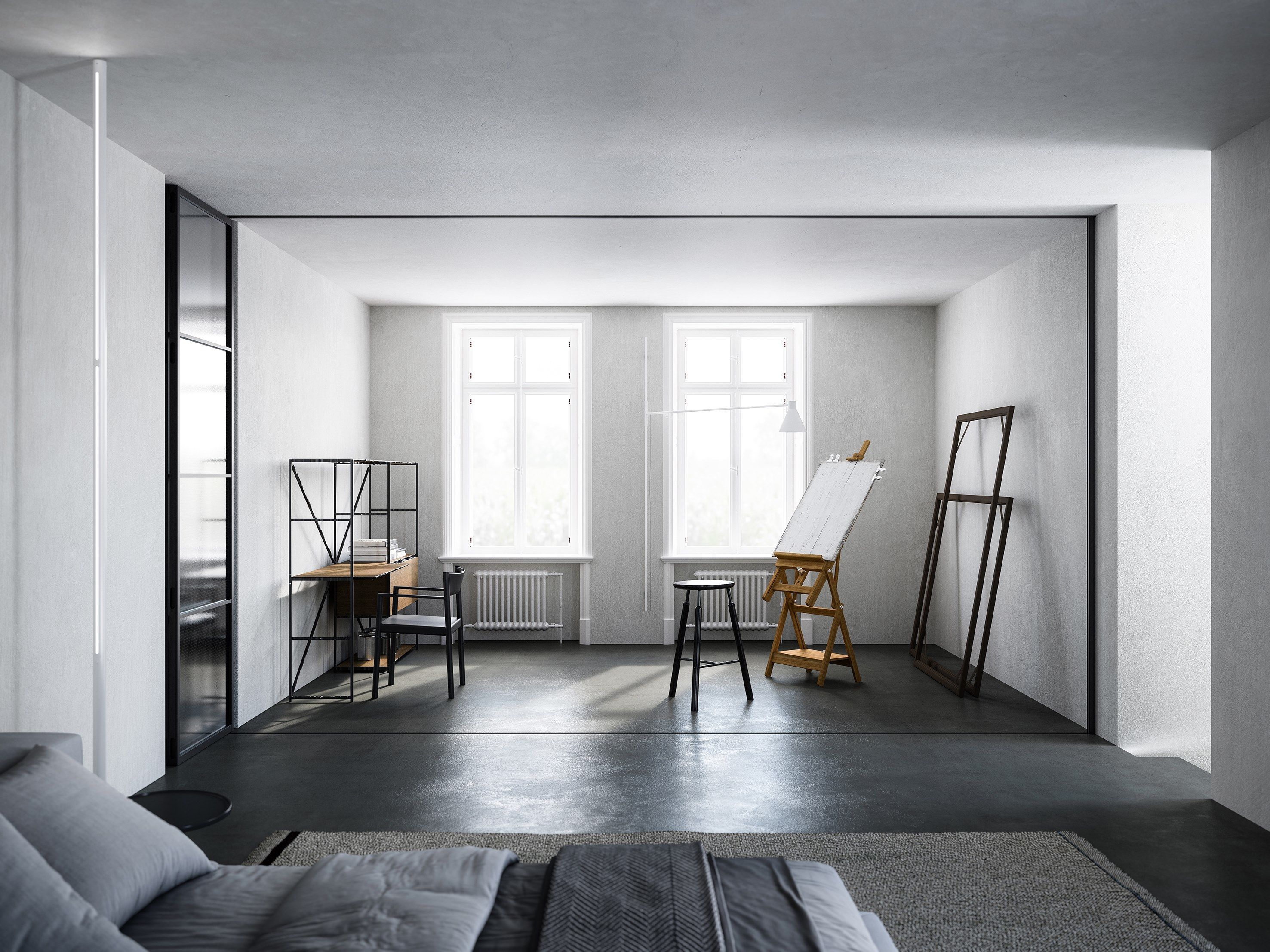 Стеклянная книжная дверь ADL мастерская ARCH-00051153 - Вид №3