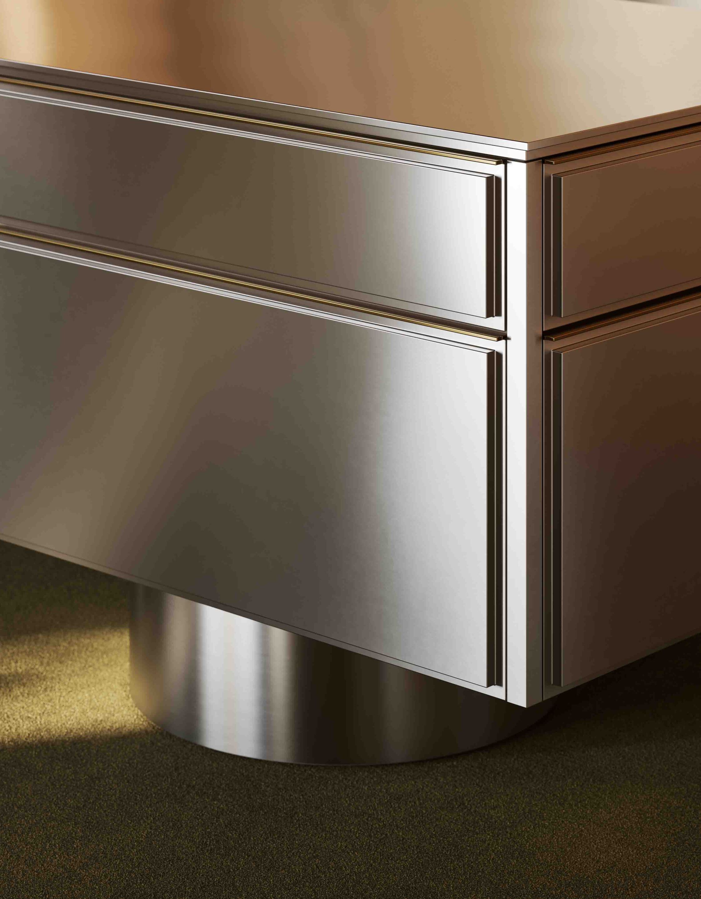 Стальная кухня с островом L'Ottocento VIRTUS ARCH-00041728 - Вид №3